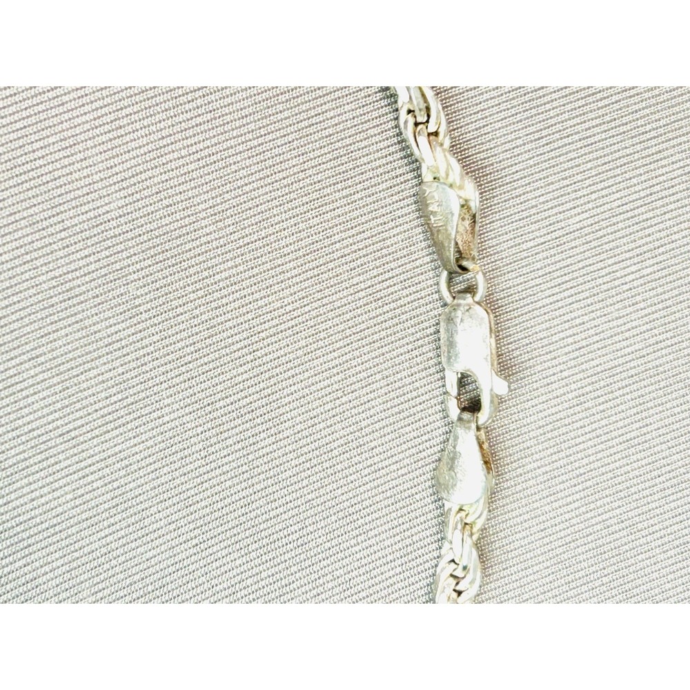 Sterling Silver Braided 30" Chain SIS Italy .925 Necklace‎ - Picture 4 of 5